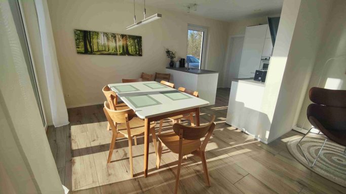 Fürstenberg Havel Essensbereich im Ferienhaus Havelpark